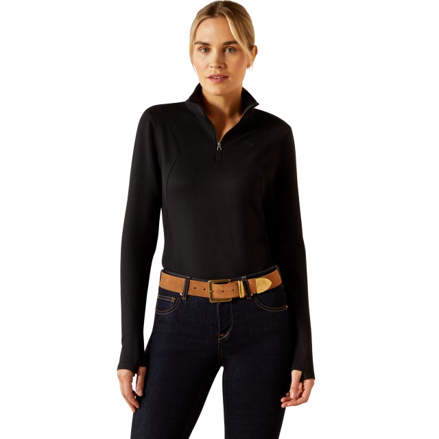 Ariat Women's Lucent 1/4 Zip Baselayer (Black)