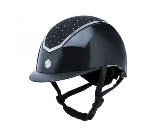 EQx Kylo Riding Helmet Standard Peak (Navy Gloss Crystal/Silver)