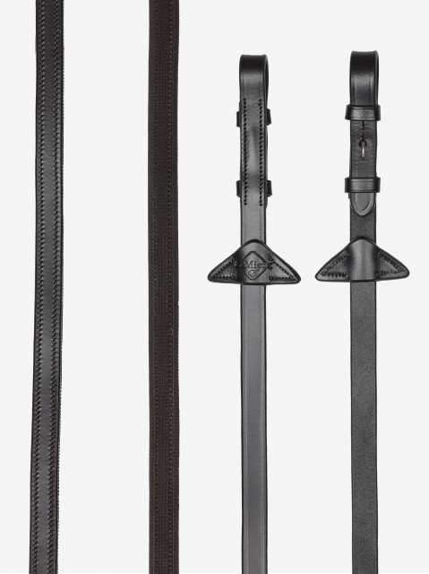 LeMieux Half Rubber Reins (Brown/Silver)