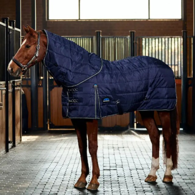 Weatherbeeta ComfiTec PP Channel Quilt Detach a Neck Stable Rug 220g (Navy/Charcoal)