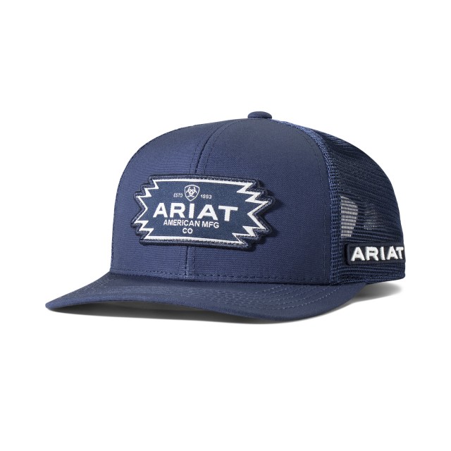 Ariat Mens Aztec Logo Patch Cap (Blue)
