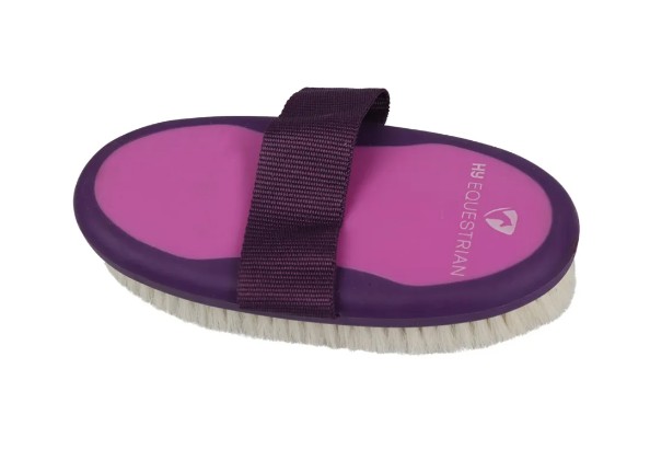 HySHINE Pro Groom Goat Hair Body Brush (Purple/Pink)