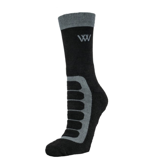 Woof Wear Short Bamboo Tech Riding Sock (Black/Grey)