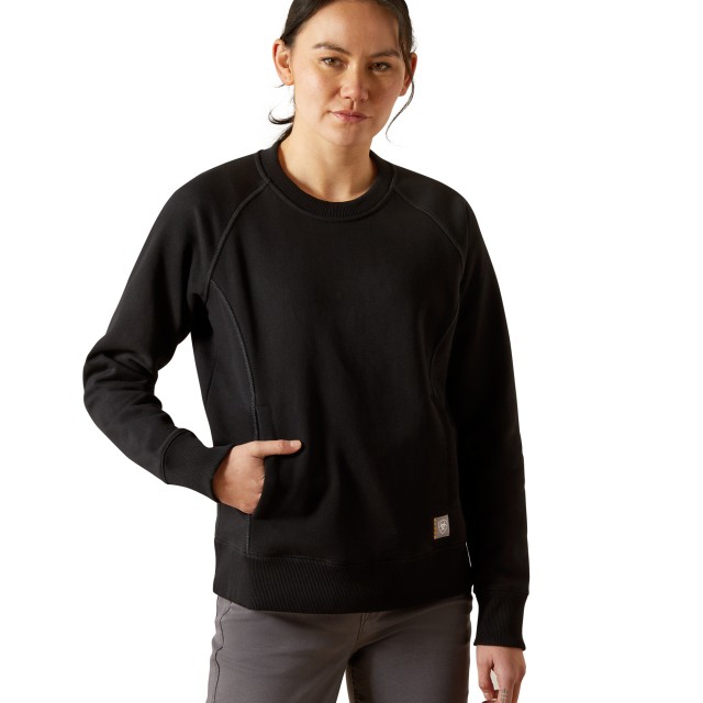 Ariat Women's Rebar Lightweight Fleece Sweatshirt (Black)