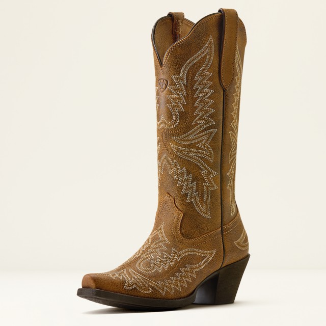 Ariat Women's Round Up Collins D Toe Western Boot (Brown Bomber)