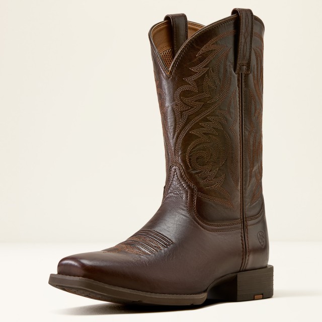 Ariat Men's Sport Herdsman Western Boot (Burnished Chocolate)