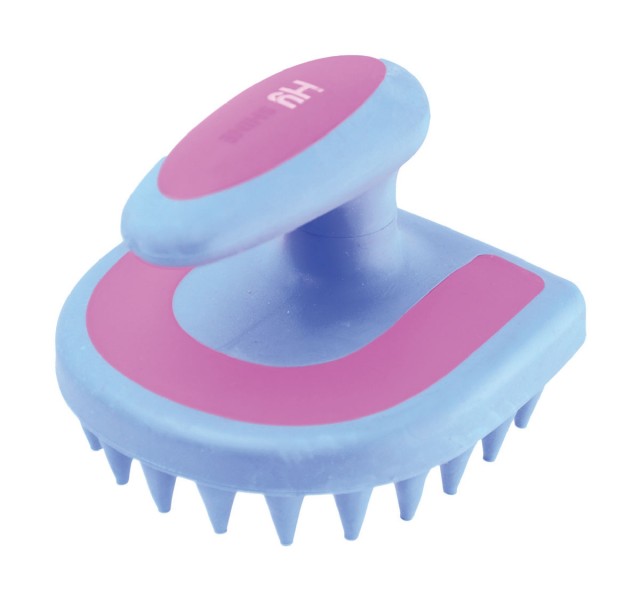 HySHINE Horseshoe Massage Brush (Blue/Pink)