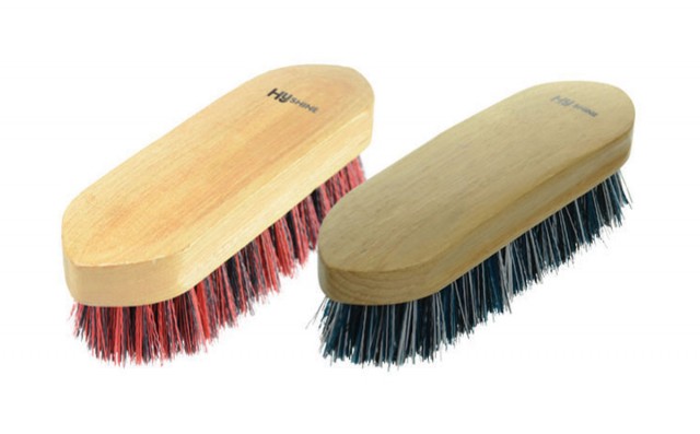 HySHINE Natural Wooden Dandy Brush Large (Teal/Black/White)