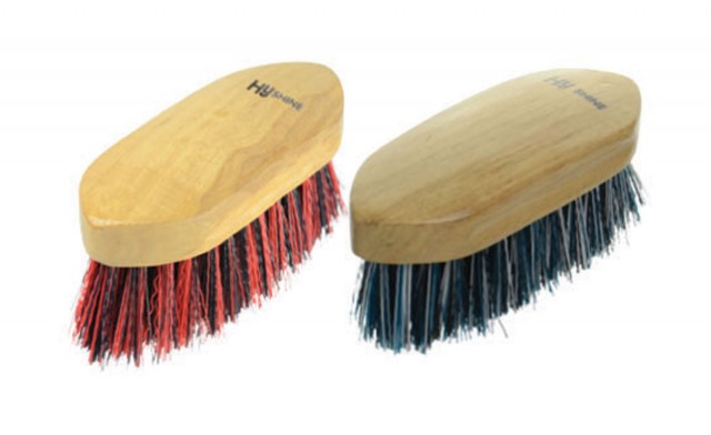 HySHINE Natural Wooden Dandy Brush Small (Teal/Black/White)