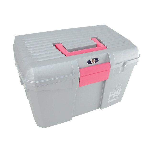 HySHINE Tack Box (Silver/Raspberry)