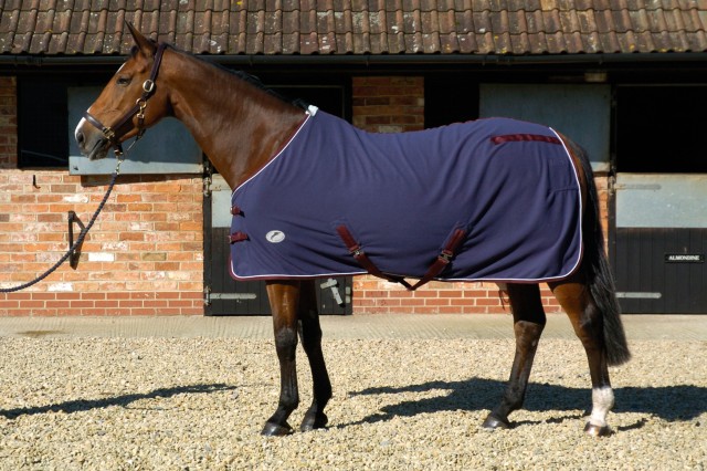 JHL Fleece Rug (Navy, Burgundy & White)