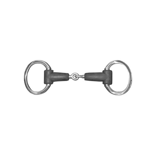 JHL Pro Steel Rubber Mouth Eggbutt Snaffle