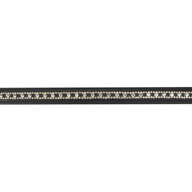 JHL Round Clear Diamante Browband (Black)