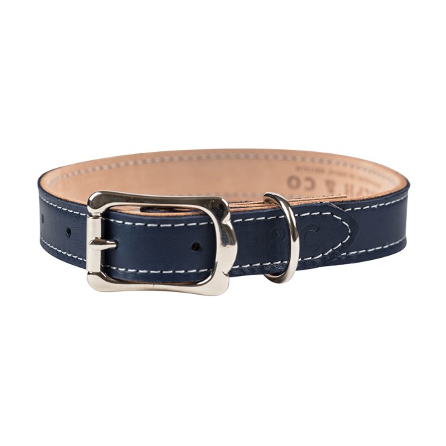 Ralph & Co Napoli Leather Dog Collar (Midnight Blue)