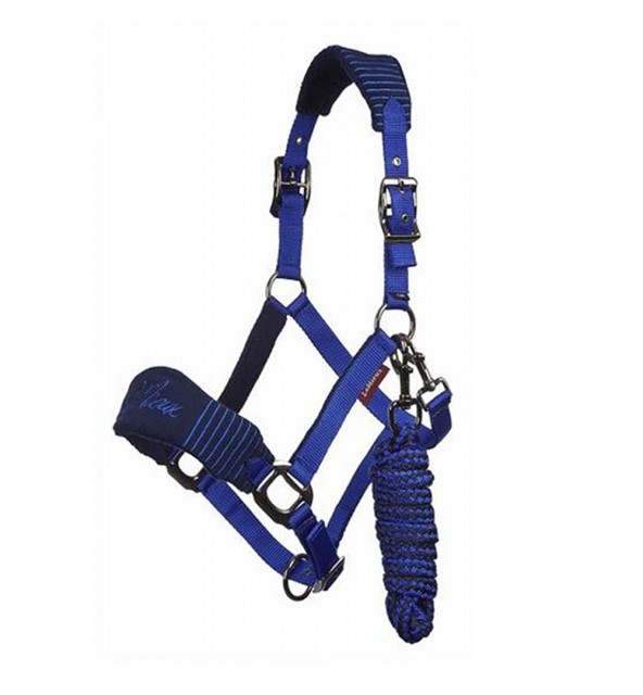 LeMieux Vogue Fleece Headcollar & Leadrope (Navy/Royal Blue)
