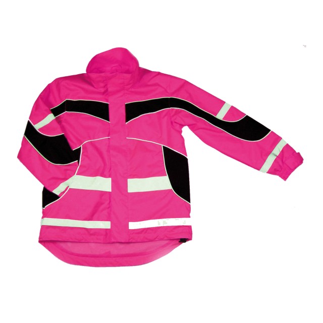 Equisafety Adults Hi-Vis Waterproof Lightweight Jacket (Pink)
