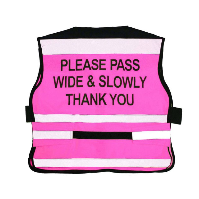 Equisafety Adults Air Waistcoat Please Pass Wide & Slowly (Pink)