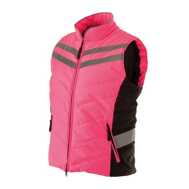 Equisafety Adults Quilted Hi-Vis Gilet (Pink)