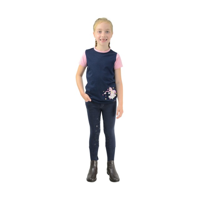 Little Rider Little Unicorn Breeches  (Navy/Candy Pink)